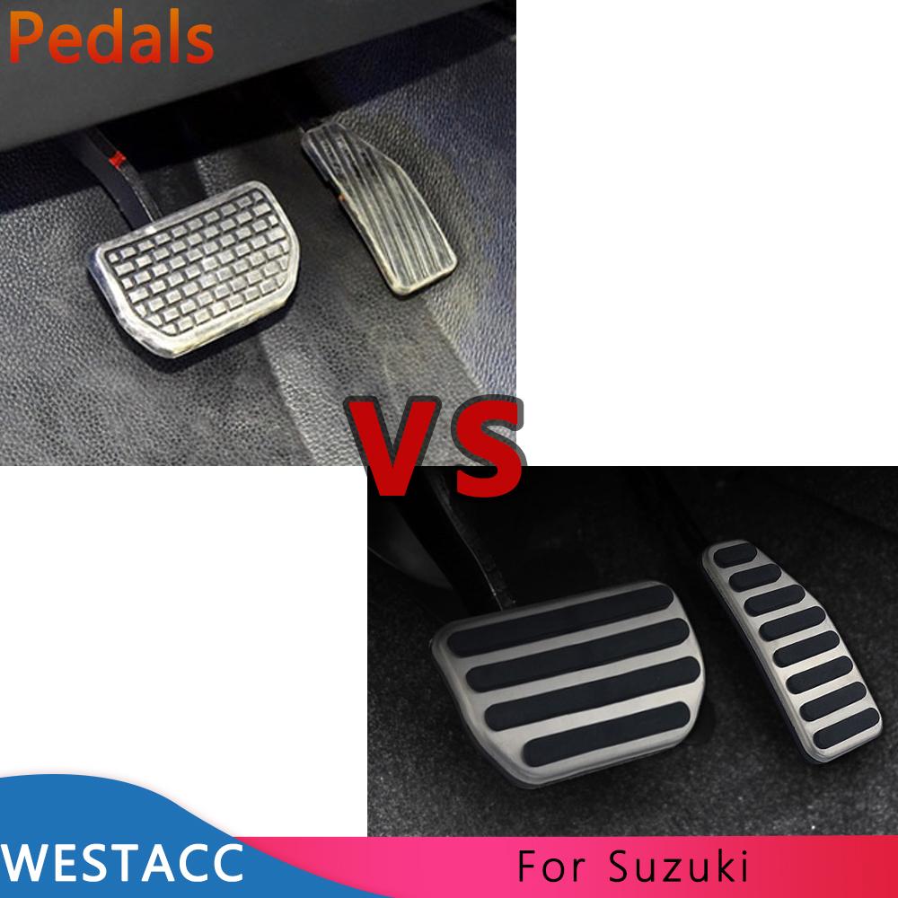 Stainless Steel Car Pedals Gas Brake Pedal Covers for Suzuki Jimny Jimni Swift Dzire Ciaz Wagonr Ertiga Baleno