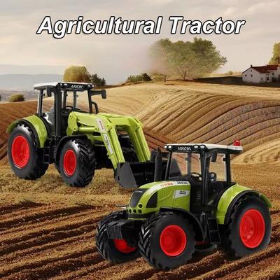 1:32 Tarım Traktörü Alaşım Model Oyuncak Döküm Araba Ön Tekerlek Direksiyon Lastik Tekerlekler Minyatür Araçlar Çocuk Yapboz Oyuncakları