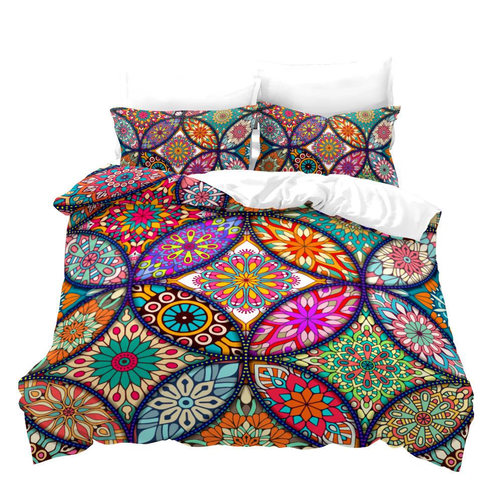 Mandala Abstract Flower Digital Printing Three-Piece Home Textile European Pattern Quilt Set Two-Piece Set