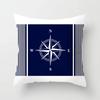 Home Decor Compass Anchor Pillow Cover Blue Mediterranean Cushion Gift Sofa Office Accessory Ornament Short Plush Material