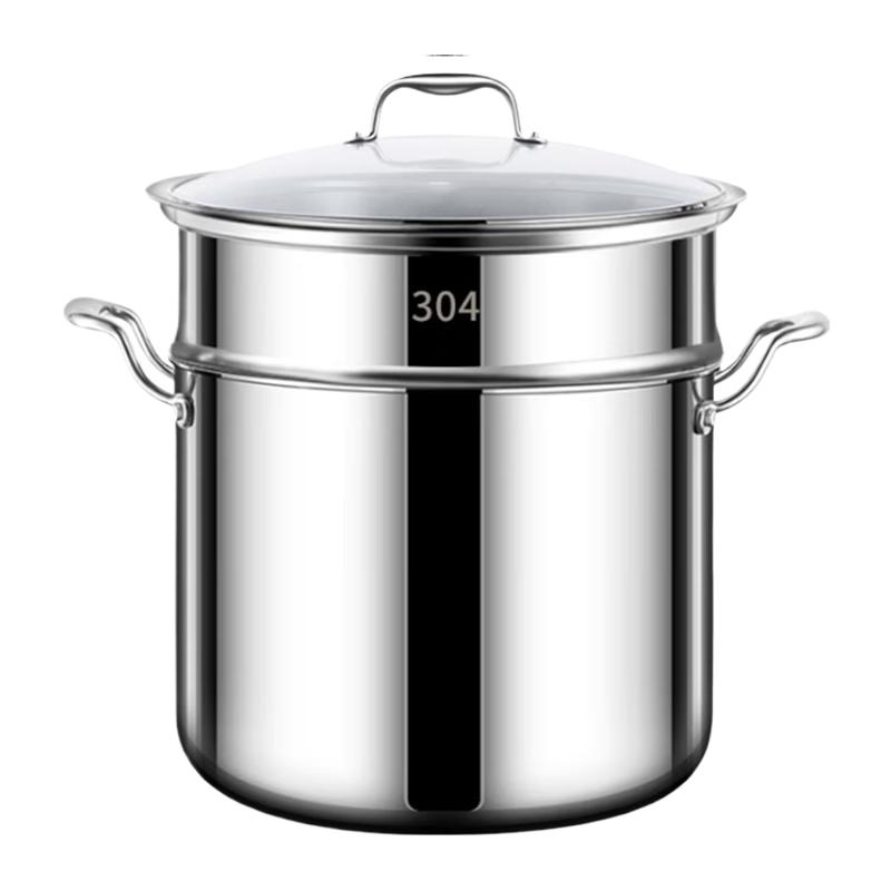 Sule 316 Stainless Steel Deep Stockpot with Steamer