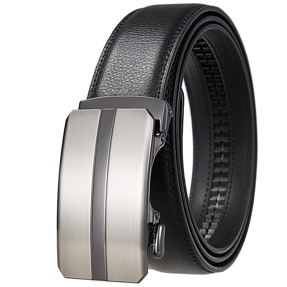 1Pcs Fashion Men, Casual Abrasive Belt, Automatic Buckle Belt Ly36-3 3051-1