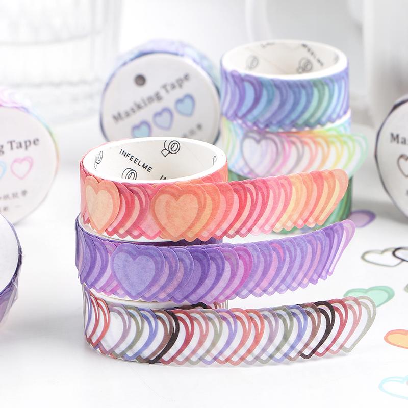 1Pc Love Poem Series Decoração Especial-Formado Washi Fita Adesiva Criativa Scrapbooking Papelaria Material Escolar