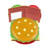 Burger Shaped Cute Women's Wallet, Designer Men's ID Card Holder