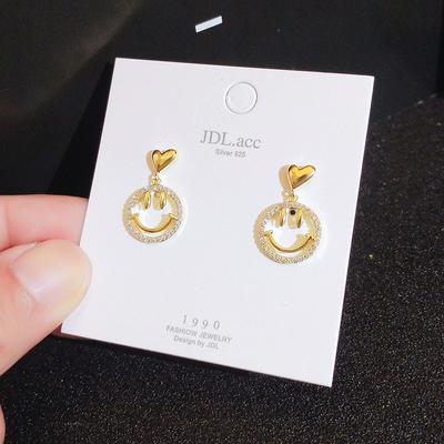 Earrings  Smiling Face  Earrings  New Style  Love  Earrings  Earrings  Women's Temperament  Painless Mosquito Coil Ear Clips
