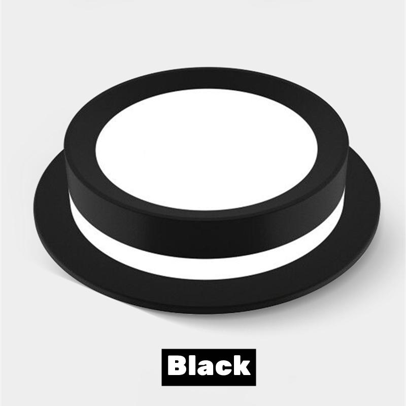 

Роскошные светодиодные стереосветильники 5 Вт/7 Вт/9 Вт/12 Вт, встраиваемые потолочные светильники для спальни, черный/золотой/серебристый декор, внутреннее точечное освещение 110/220 В 5W&Warm White 3000K чёрный