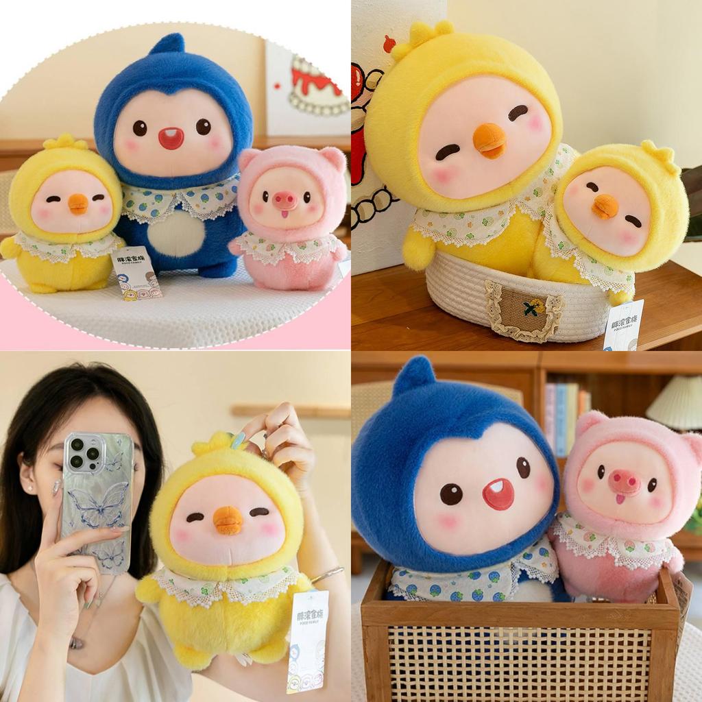 Adorable Fat Rolling Family Plush Penguin Monster Soft Toy For Claw Machine Lovers