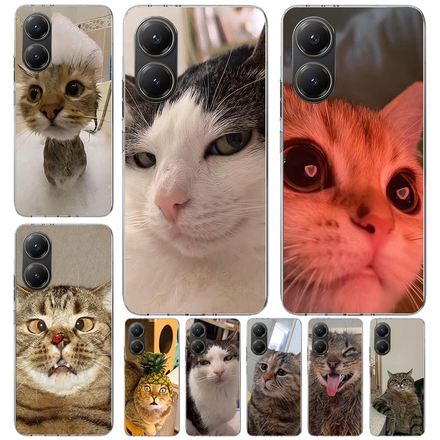Pet Cat Funny Memes For Xiaomi Poco X7 X6 X5 F7 Ultra F6 F5 Pro Phone Case X4 Nfc F4 Gt F3 M6 M5S M5 M4 M3 Fundas Cover Coque