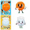 6 Pieces/package of Various Balls, Face-changing Stickers, Balls, Varied Expressions, Face-changing Puzzles, Children's Puzzle Stickers