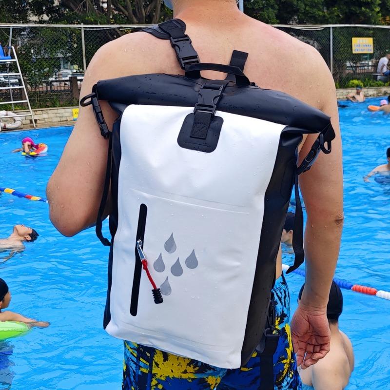 1 Stück Outdoor PVC wasserdichte Tasche, wasserdichte Raftingtasche mit großer Kapazität für Damen und Herren, multifunktionaler wasserdichter Rucksack