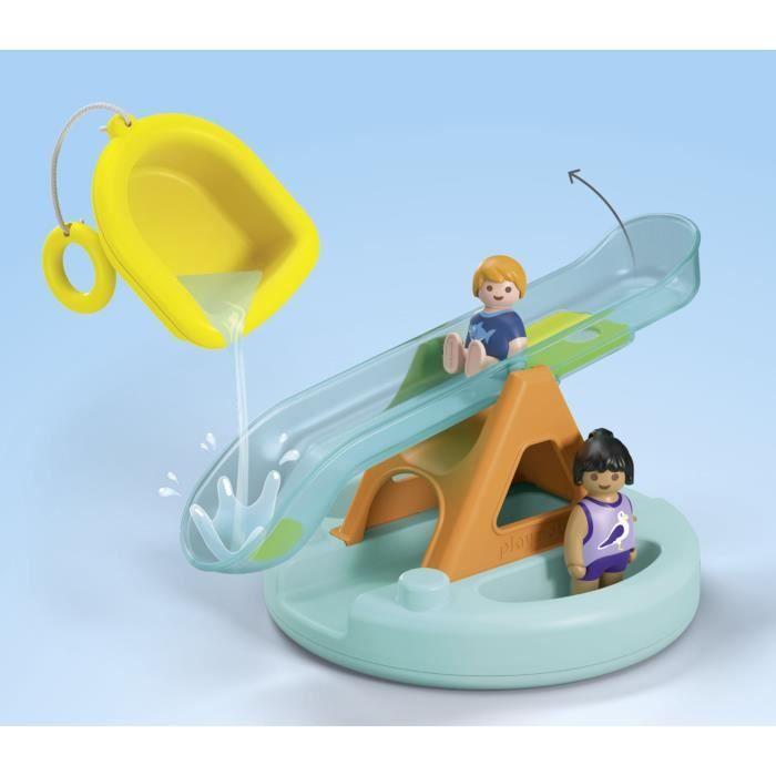 PLAYMOBIL Junior 71687 Ilôt Avec Toboggan Aquatique, Jouet Pour Le Bain, Dès 12 Mois