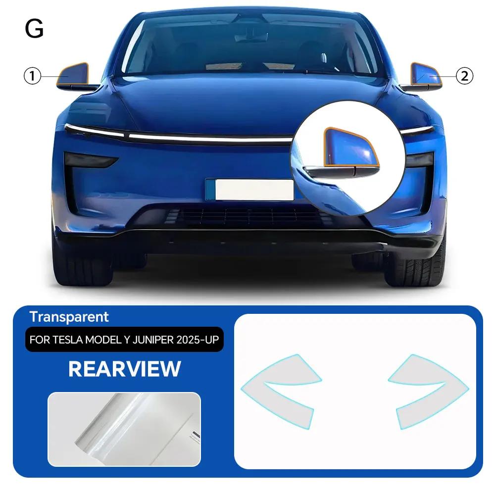 For Tesla Model Y Juniper Model Y 2025 2026 TPU Car Headlight RearView B Pillars Film Paint Protection Anti-scratch Accessories