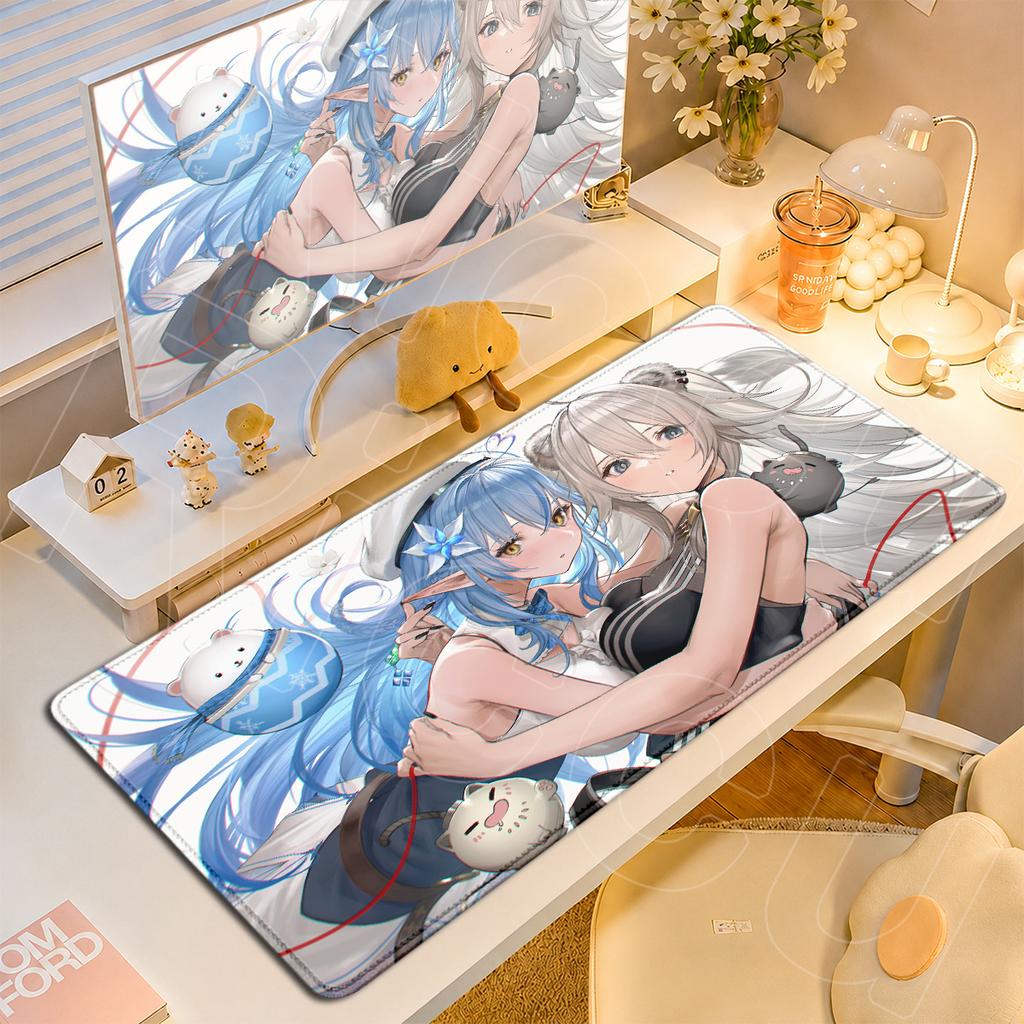 Hololive Laptop Keyboard Mat Computer Cute Girl Mouse Pad Large Office Cabinet Carpet Hololive Shishiro Botan Mousepad 900x400mm