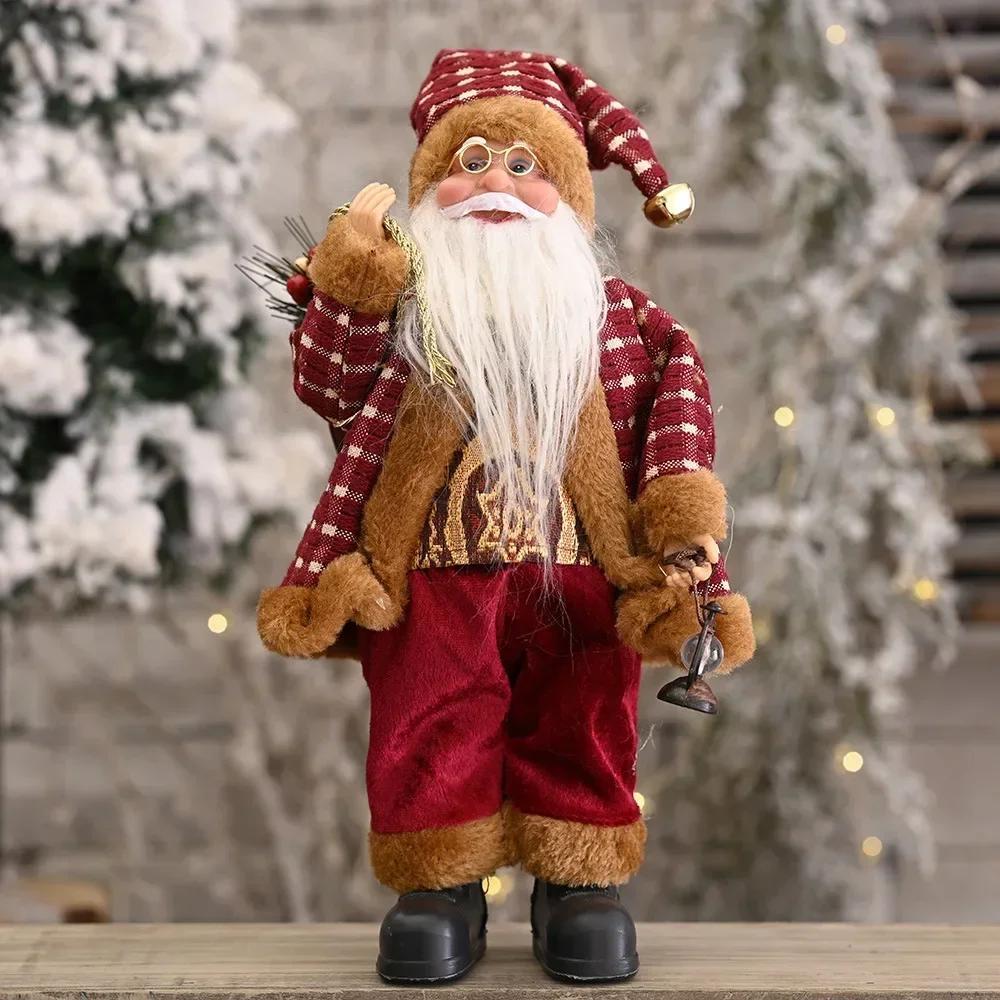 Multicolor Santa Claus Christmas Figurine Decoration Fit School Christmas Celebration Home Holiday Decoration Christmas Decor