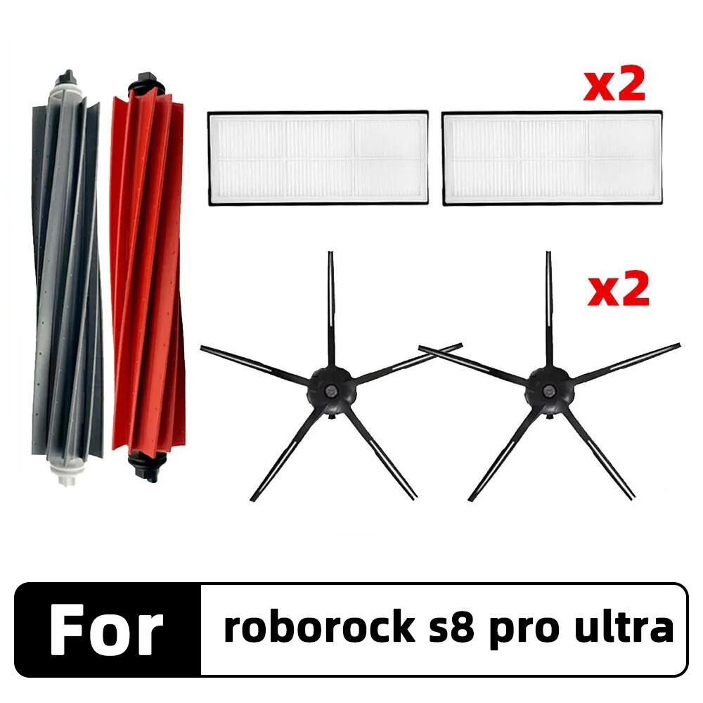 Compatible for Roborock S8 Pro Ultra, G20 A6900RR Main Side Brush Hepa Filter Mop Cloth Dust Bag Spare Parts Accessories