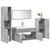 VidaXL Bathroom Furniture Set 5 Pcs Concrete Grey, Bathroom Cabinet, Bathroom Cupboard, Furniture 3324878