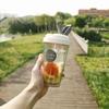 Female Ins Double-layer Straw Cup Female Student Korean Version of Plastic Water Cup Anti-fall Adult Portable Summer Casual Cup
