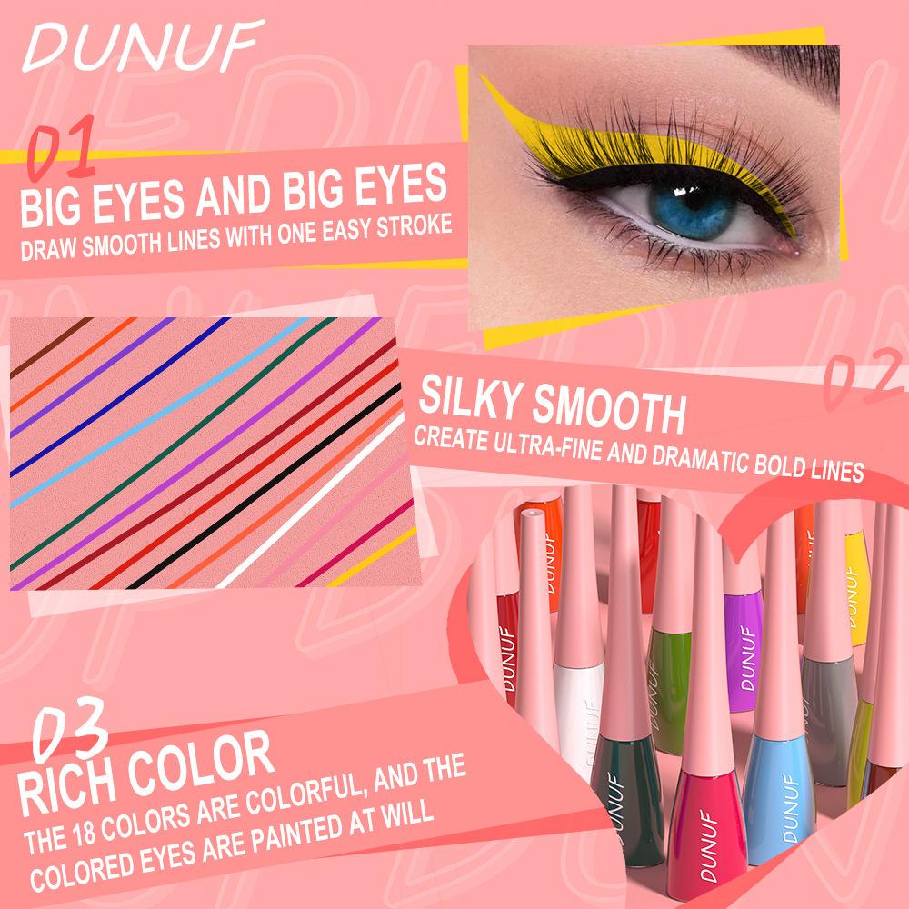 18 Colors of Liquid Eyeliner for Long-lasting and Smudge-resistant Makeup