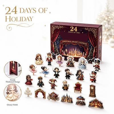 -Calendario de Adviento 2D Cuenta Atrás con Regalos Sorpresa para Navidad