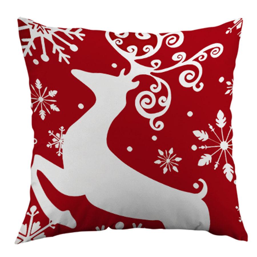 Christmas Christmas Elements Throw Pillow Cover Home Sofa Decorative Pillow Santa Claus Cushion Cover