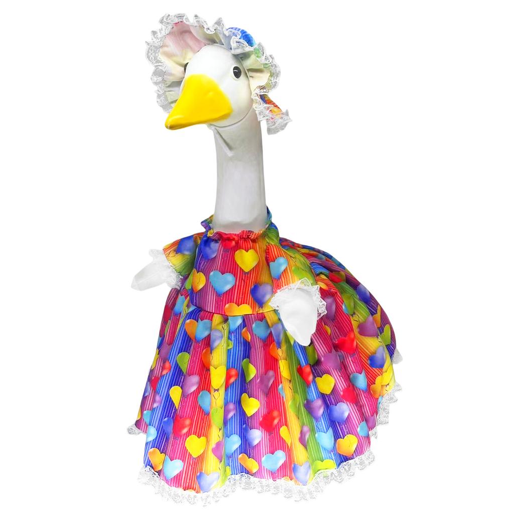2026 New White Goose Costume Outfit Set - Cute Animal Themed Clothing for Kids, Lightweight 72g Cotton Fabric Party Dress