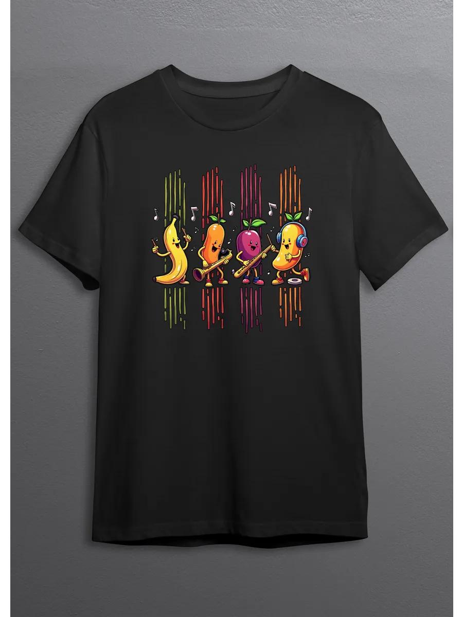 Black T-shirt with surprise hidden print 2XL