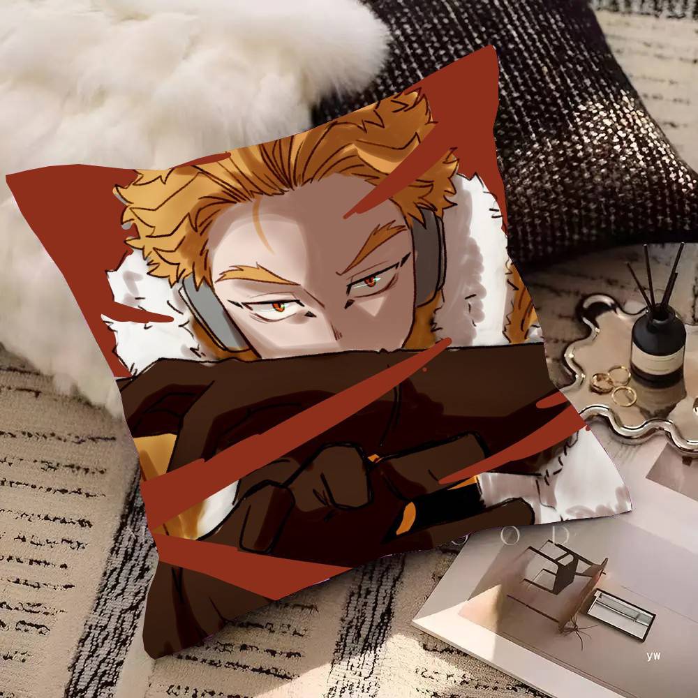 Anime My Hero A-Academia H-Hawks Pillow Case Fashion Square Pillowcase Bedroom Sofa Room Ins Decoration Leisure