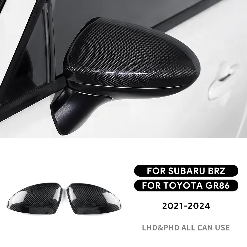 

Real Hard Dry Carbon Fiber Cover For Subaru BRZ Toyota GR86 2025 2025 2025 2025 2025 Car Rearview Mirror Rear View Mirror Cap