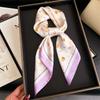 Fashion Cherry Print Silk Hairbands Scarf Women  New Elagant Bandana Neck Kerchief Head Bands Foulard Female Scarfs