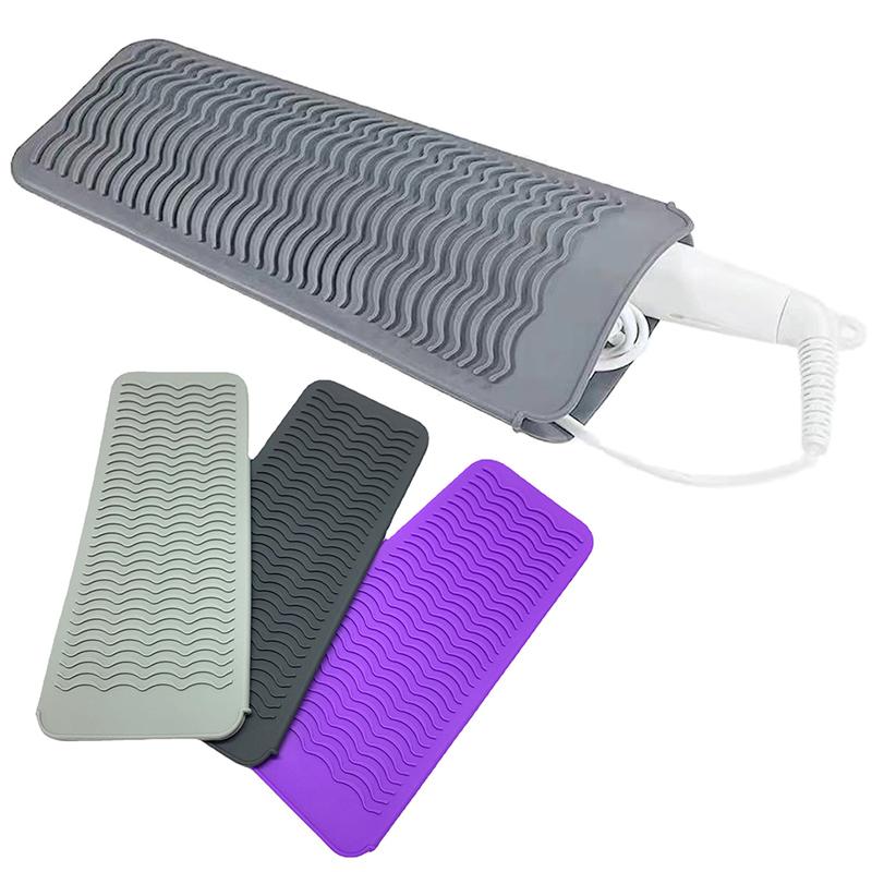 Silikon-Lockenstab-Abdeckung, Aufbewahrungstasche für Haarglätter, Friseur-Lockenstab-Isoliermatte, hitzebeständige Tasche