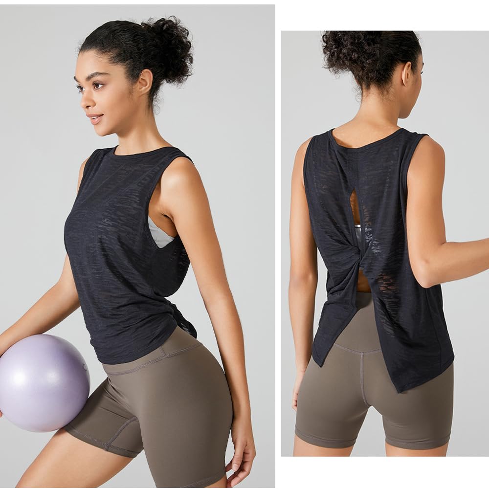 Yodilala Yoga Tank Loose Fit Cooling Long Sleeve Crew Solid Short Loose Size UV Green XL Women's Wear, Back-Beautifying Top, Top, Shirt, T-Shirt,