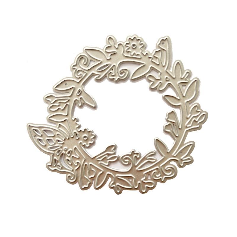 Metal Die Cuts Flower Wreath Cutting Dies Stencils DIY Cutting Template for Scrapbook Album Paper Card Embossing Crafts