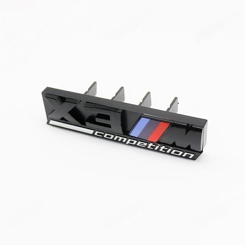 drswk4 3D ABS Car Front Grille Badge Emblem For BMW M XM2 XM3 XM4 X5M XM6 M7 F48 G01 E84 E83 F39 F10 F30 G11 Auto Exterior Accessories