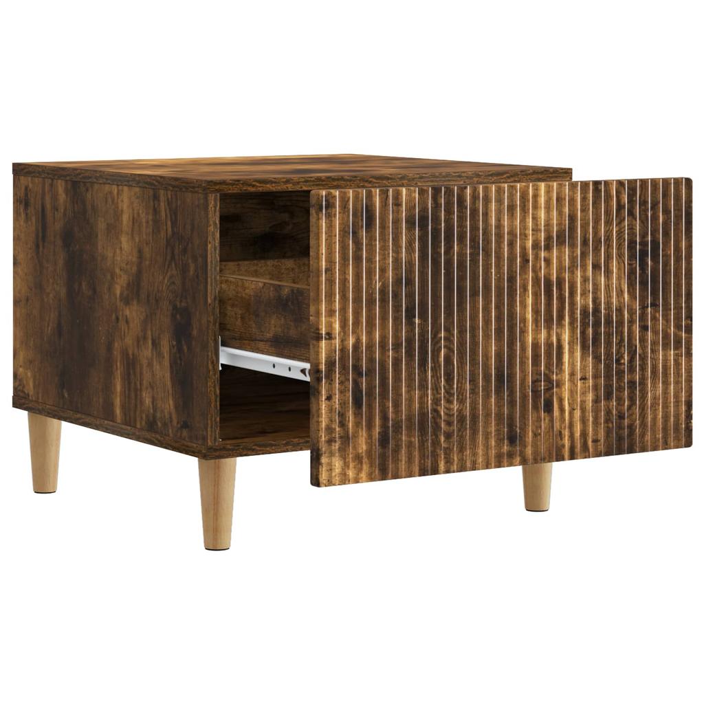 Coffee Table Smoked Oak 49 X 50 X 40 Cm Wood Based Material