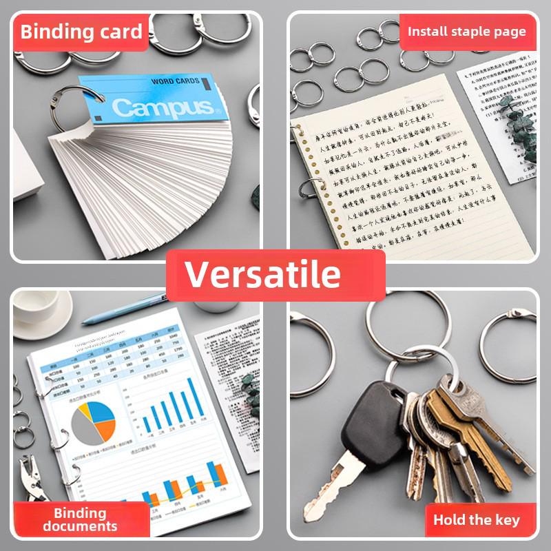 Segregator na karty w luźnych arkuszach, kółka segregatora, żelazne kółko do książki