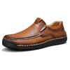 2025 New Product Hand-stitched Soft-soled Men's Shoes Popular Casual Shoes Men's Leather Shoes Flat-soled Large-size Loafers