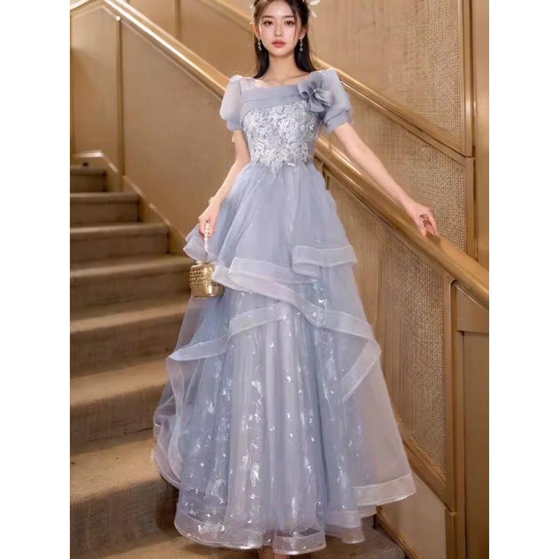 Pink Elegant Graduation Long Princess Dress Evening Gown