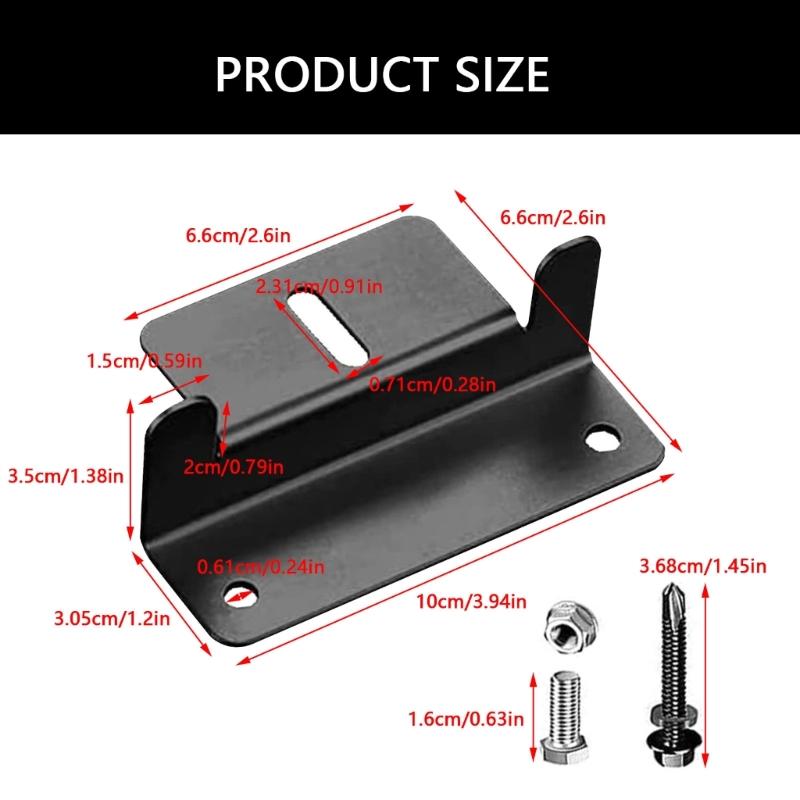 Solar Z Brackets Black Aluminum Solar Panel Brackets with Nuts & Bolts Simple Installation for Campers & Home Roofs