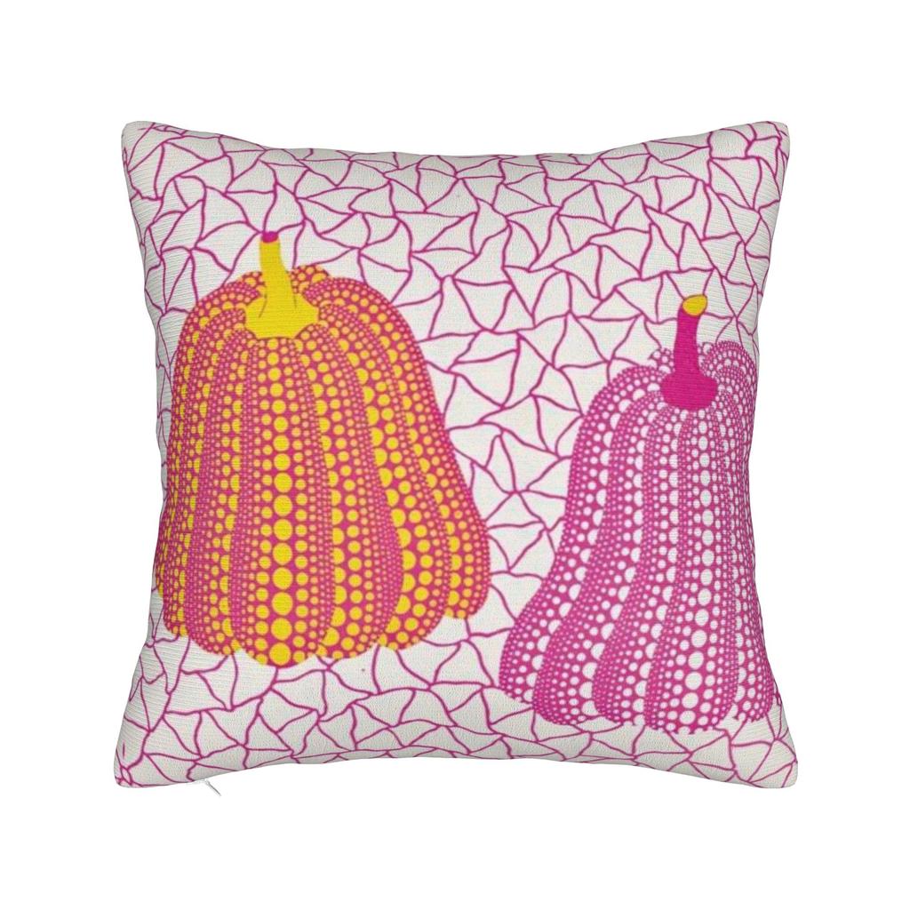 Yayoi Kusama Art Square Pillow Case Polka Aesthetic Cushion Cover Vintage Zippered Decorative Throw Pillow Case Cover for Seat