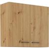 MODENA - Wall Cabinet - 2 Doors - 80 X 71.5 X 31cm - Artisan Oak / Matte Black