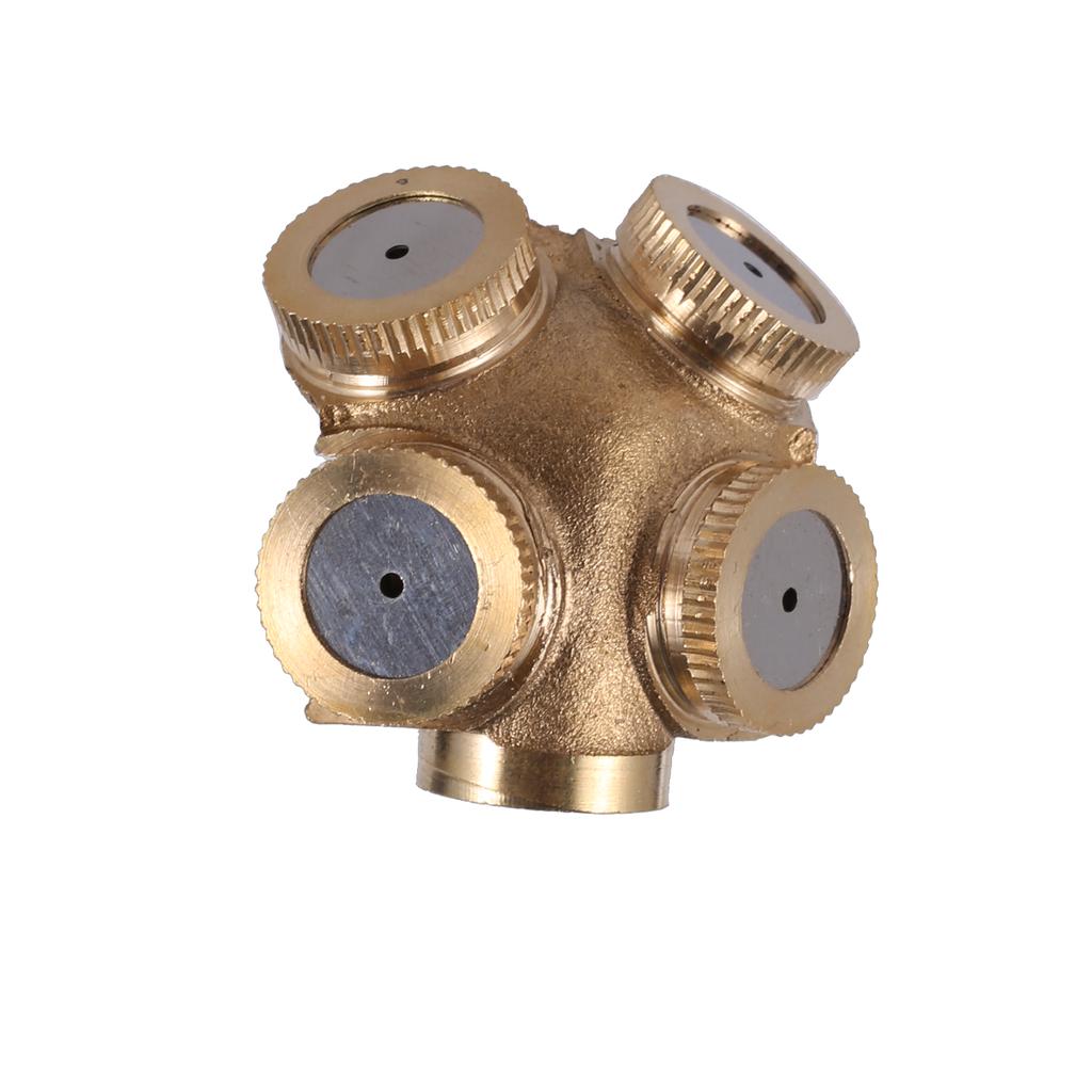Brass Atomizing Sprayer 1/2/3/4 Nozzle Head Garden Lawn Watering Pesticide Spray Sprinkler Cooling System Agriculture Irrigation