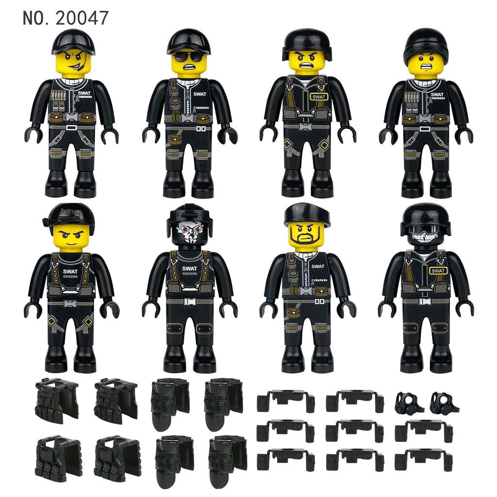 480 City Professional Police Special Police Building Block Small Particles Assembled Children'S Toys