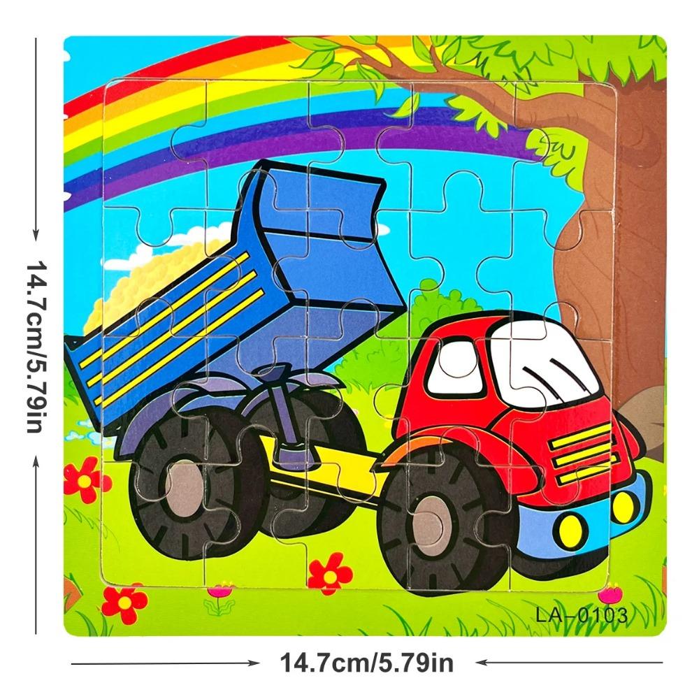 1ks 14,7cm/5,79in Drevené puzzle Dopravné vozidlo Morský živočích Štýl Puzzle Hra Vzdelávacia hračka pre deti