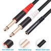 Dual 6.35mm Male To 3.5mm Female Cord 3.5mm To Dual 1/4 Audio Splitters Cable