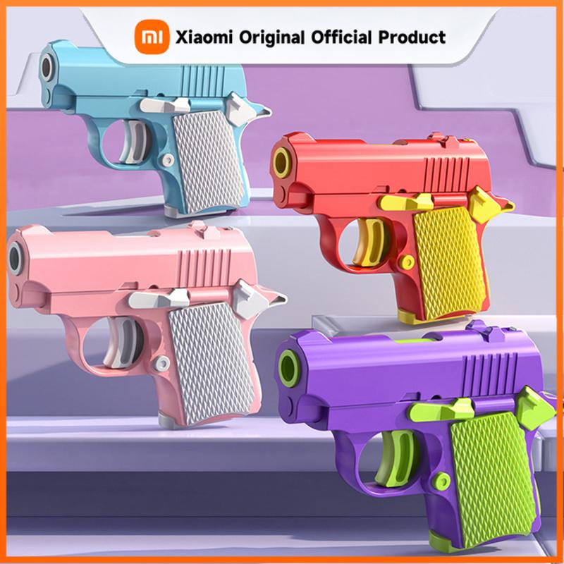 Xiaomi 1PC 3D Mini Model Gun 1911 Pistols Hand Toy Pistols Toy Bullets No Fire Rubber Band Launcher Collection Gifts
