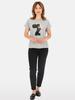 Women' cotton blouse with the image of a woman