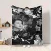 1Pc Urban Street Style Collage Blanket Soft And Comfortable Casual Warm Camping Travel Christmas Halloween Xmas Gift M92472