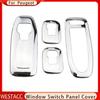 4 Stücke ABS Chrom Auto Fensterheber Schalter Panel Abdeckung Trim Aufkleber für Peugeot 2008 2014 2015 2016 2017 2018 