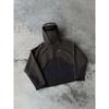 Dark Streetwear Hooded Sweatshirt Loose Fit 3D Print Zip-Up Hip Hop Style Unisex