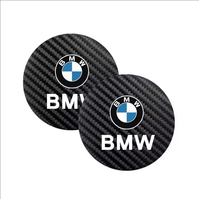2Pcs Car Leather Coaster Mat Anti-slip Water Cup Pad For BMW M Performance E46 E90 E60 F20 X1 F10 F30 X3 E70 E39 E36E87 Sticker hkvr74